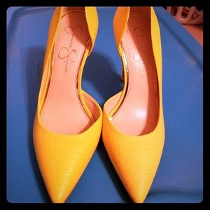 Yellow Jessica Simpson heels
